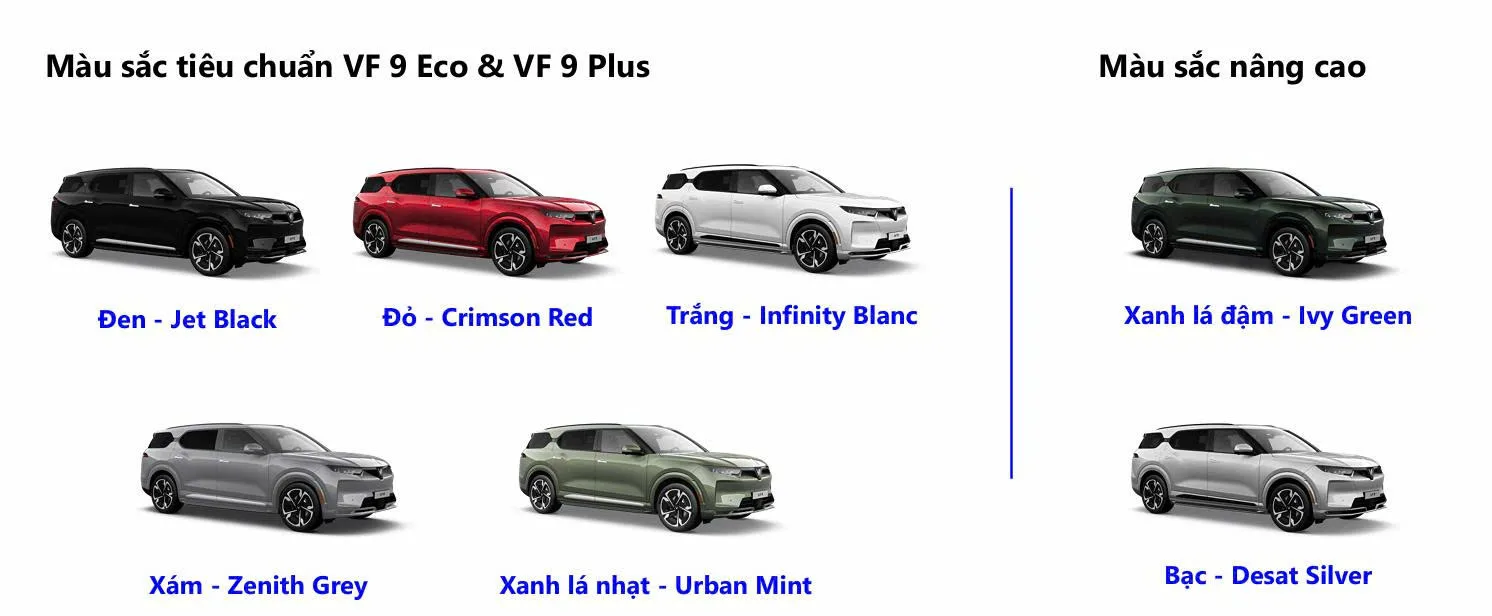 vf9 mau sac VinFast VF9